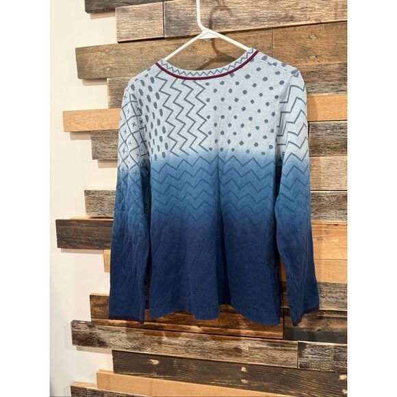 Gudrun Sjoden Cotton Multicolor Gradient Sweater Cardigan Size M - Picture 2 of 7